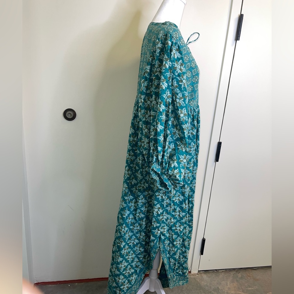 FREE PEOPLE HAZY MAISY FLORAL MAXI DRESS IN FOREST COMBO XS B801 - Picture 6 of 11